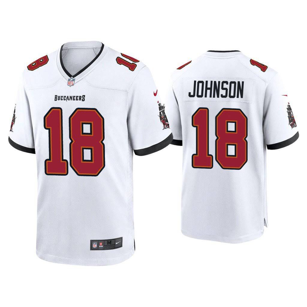 Men Tampa Bay Buccaneers #18 Tyler Johnson Nike White Game Player NFL Jersey